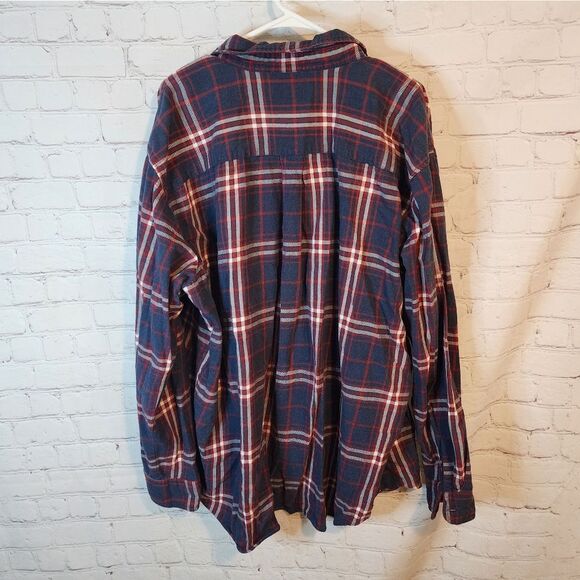 The Foundry Supply Co. Blue and Red Casual Button Down Shirt, Size XXL - Picture 3 of 3